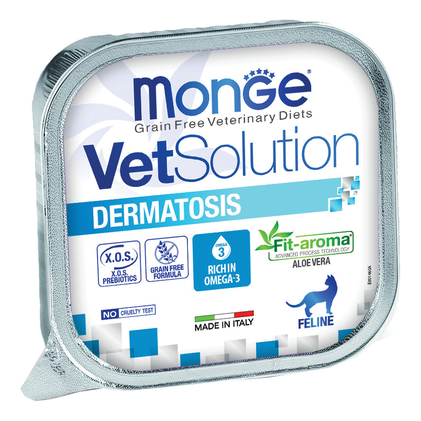 Monge Gatto Vet Solution Dermatosis Vaschetta 100 Gr