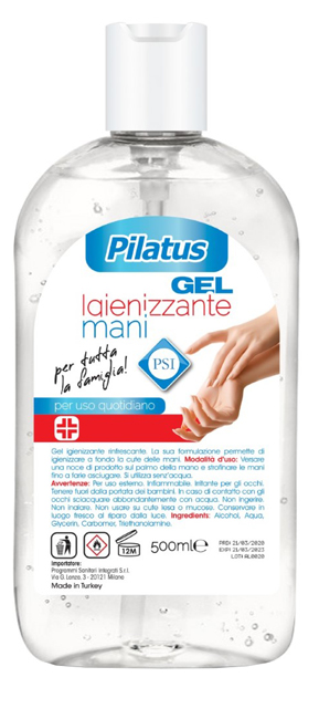 Pilatus gel igienizzante mani