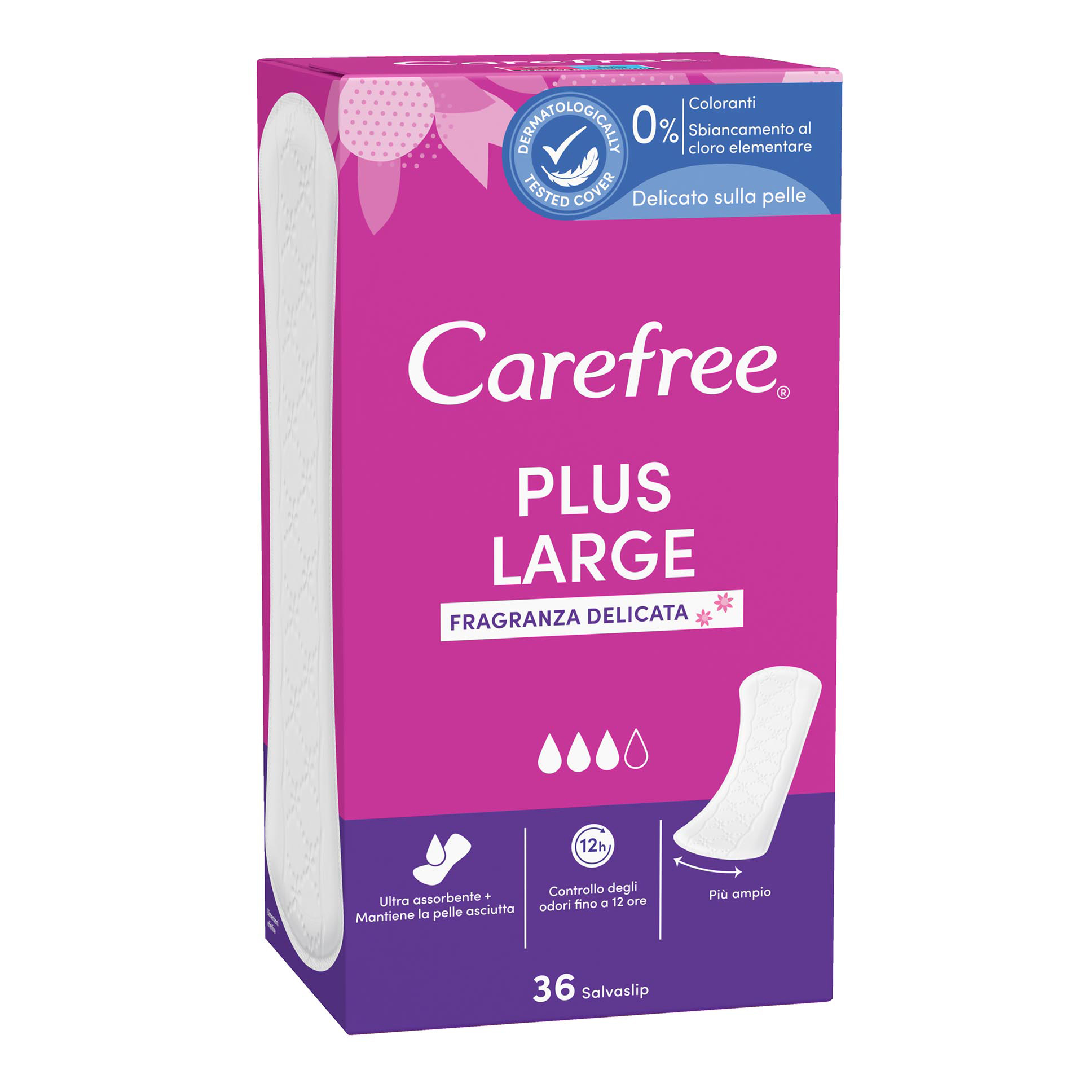 Carefree Plus Large Maxi Salva Slip 36 Pezzi