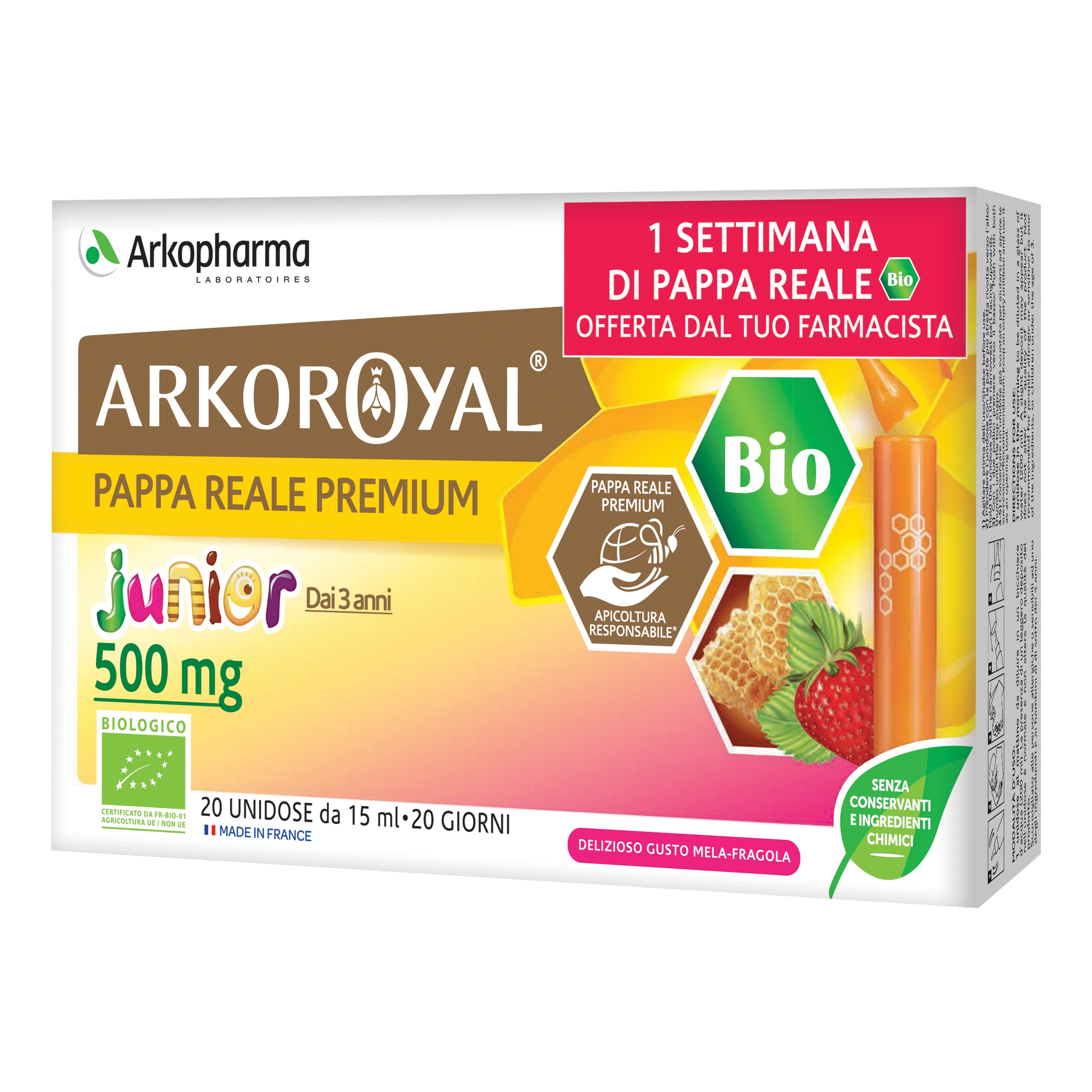 Arkoroyal pappa reale 500mg bio 20 fialoidi promo