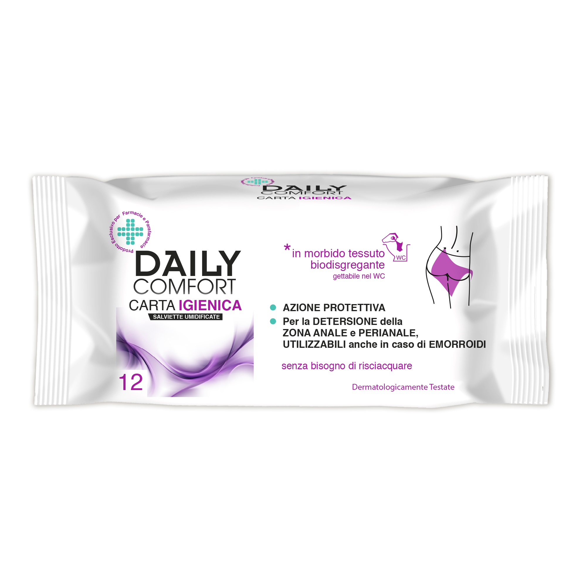 Daily comfort carta igienica 12 pezzi