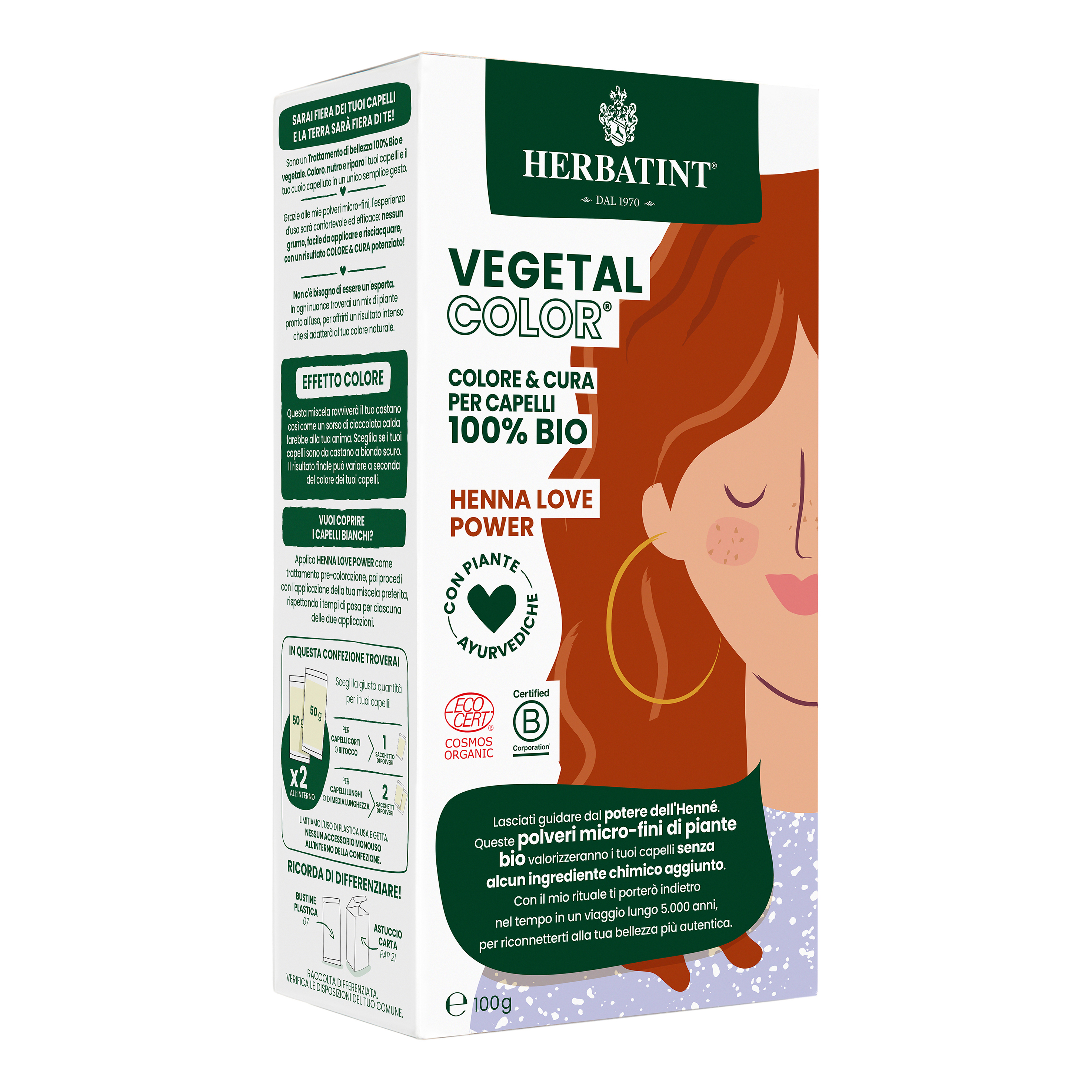 Herbatint vegetal color henna love power ita 100 g