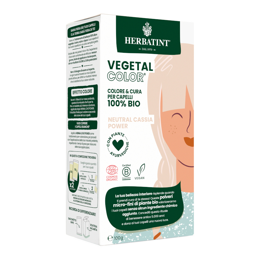 Herbatint vegetal color neutral cassia power ita 100 g
