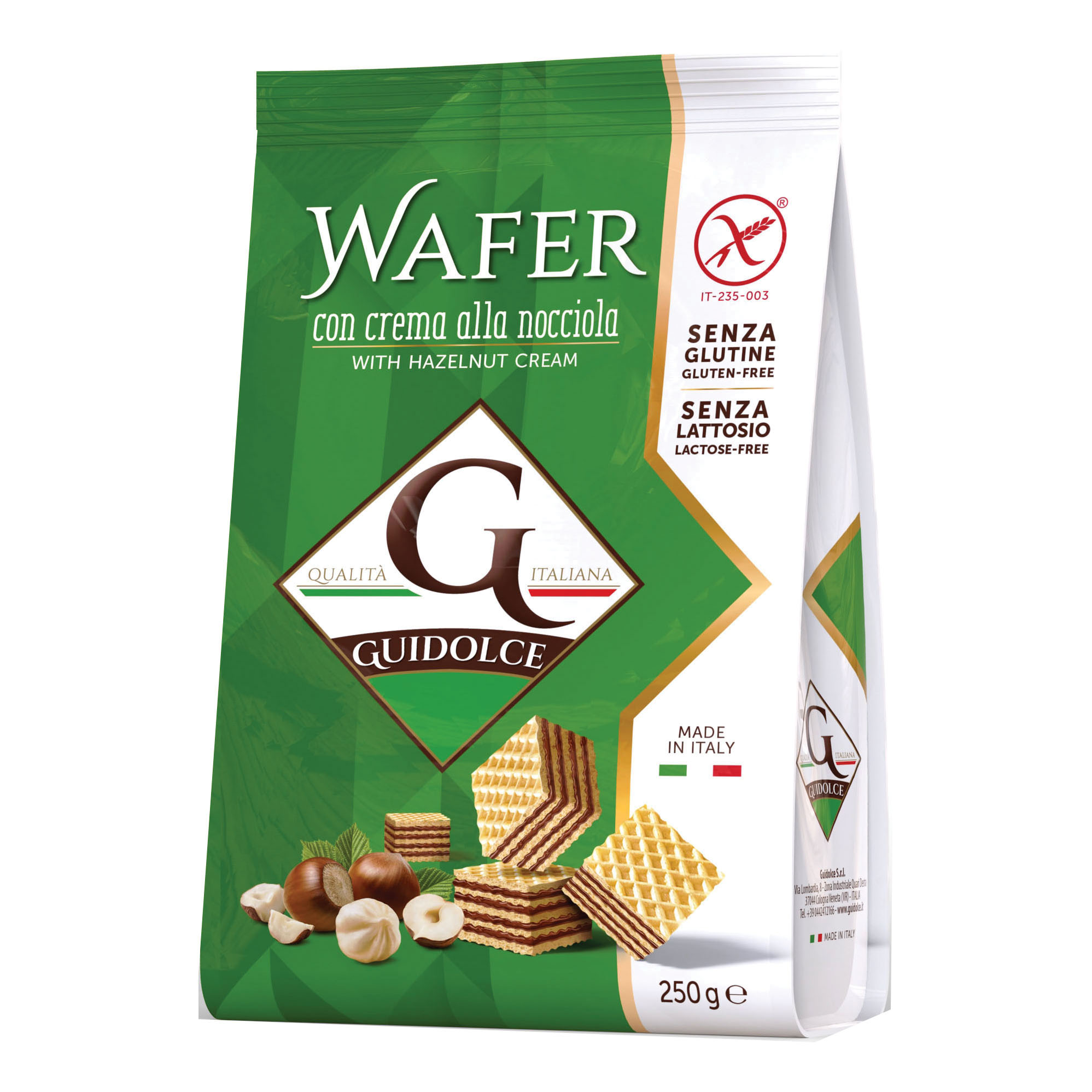Wafer gusto nocciola 250 g