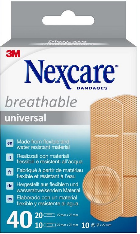3M Nexcare Universal Cerotti Universal Breathable Assortiti 40 Pezzi