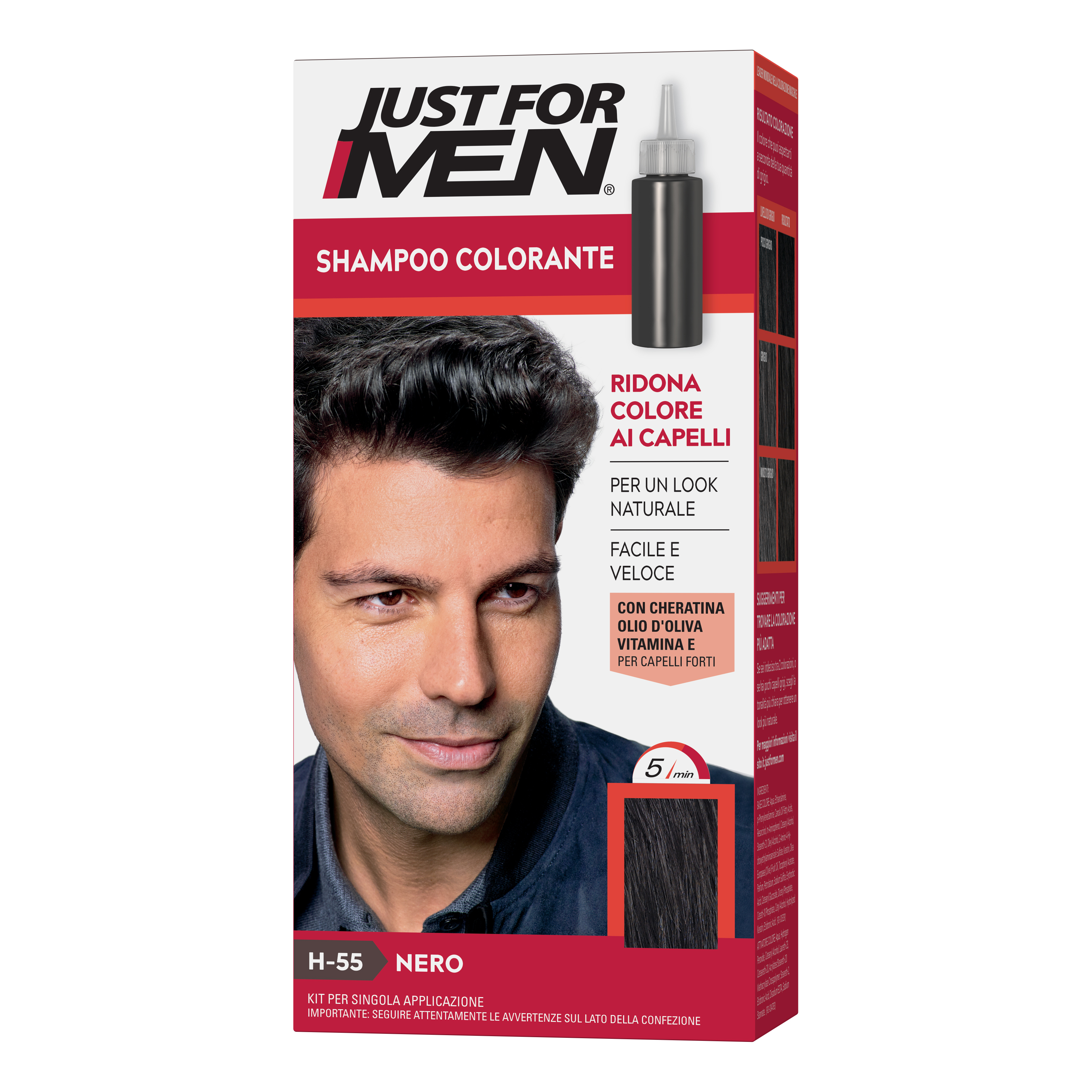 Just For Men - Shampoo colorante 30 ml - Castano