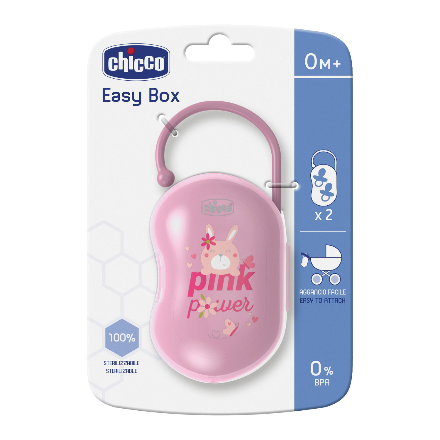 Chicco porta succhietto girl per due pezzi