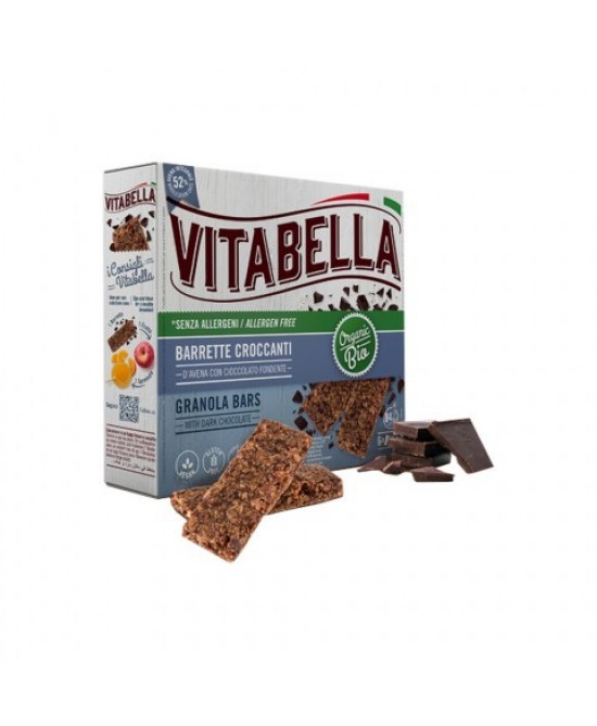 Barrette avena croccanti con cioccolato fondente 6 pezzi da 20 g