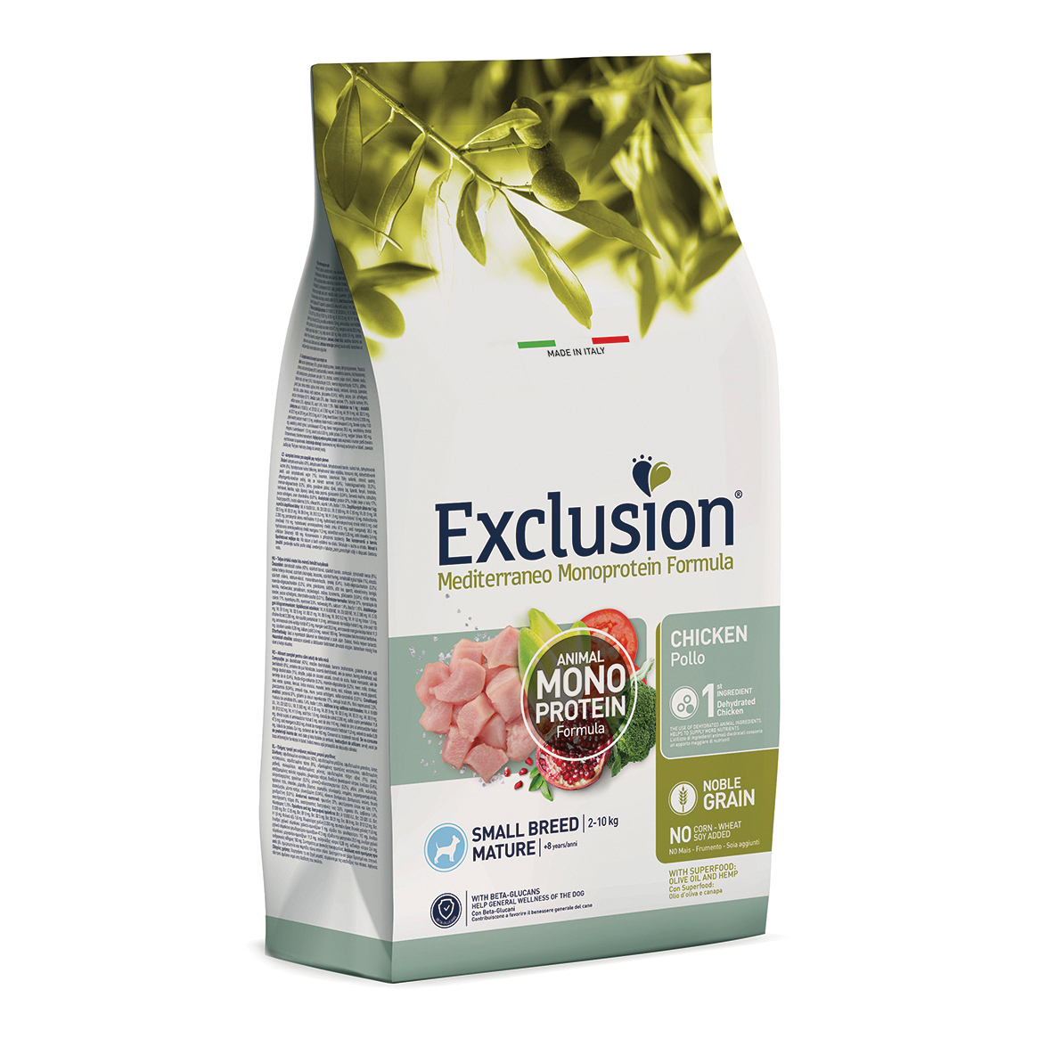 Exclusion Cane Mediterraneo Mature Small Pollo 2 Kg