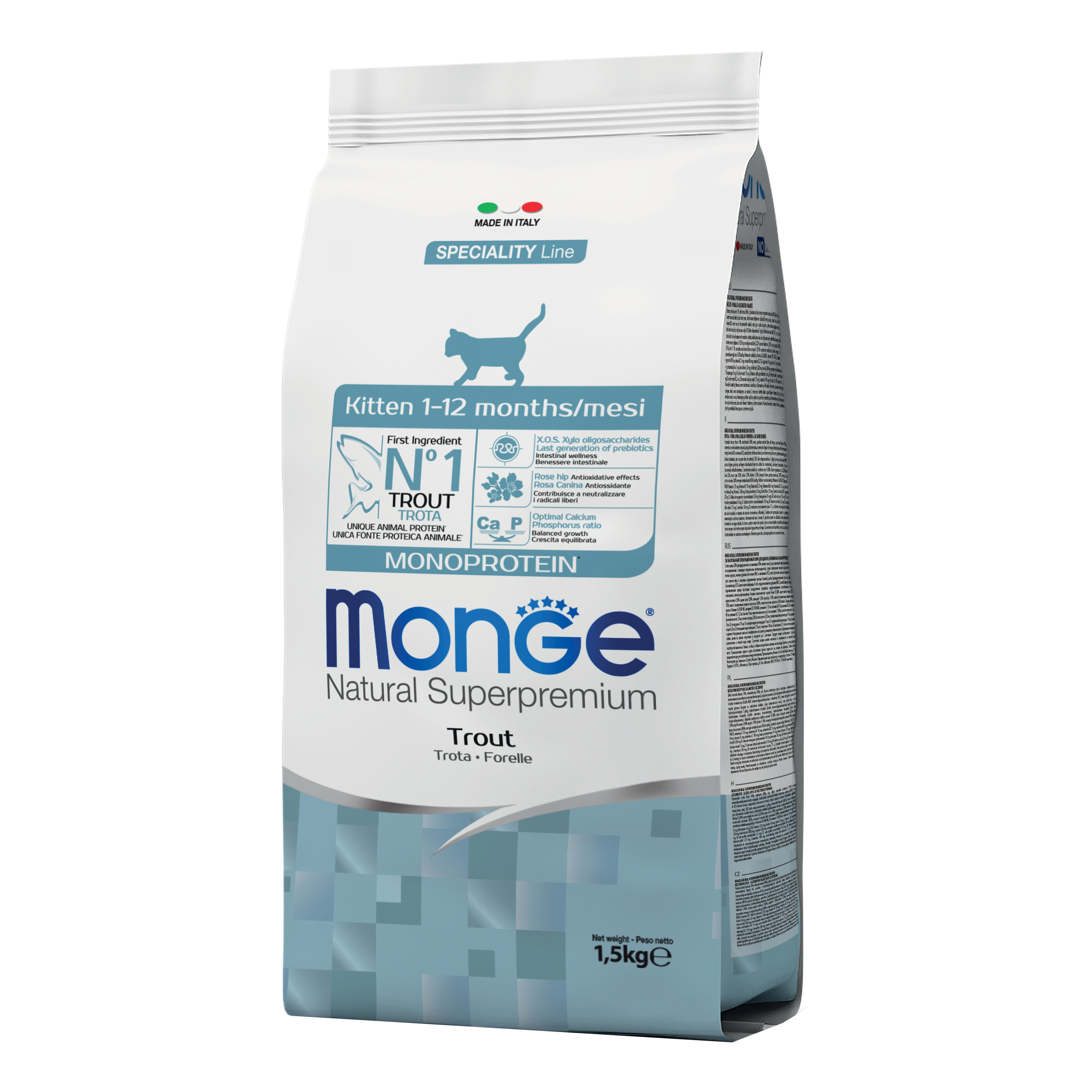 Monge Gatto Natural Superpremium Kitten Trota 1,5 Kg