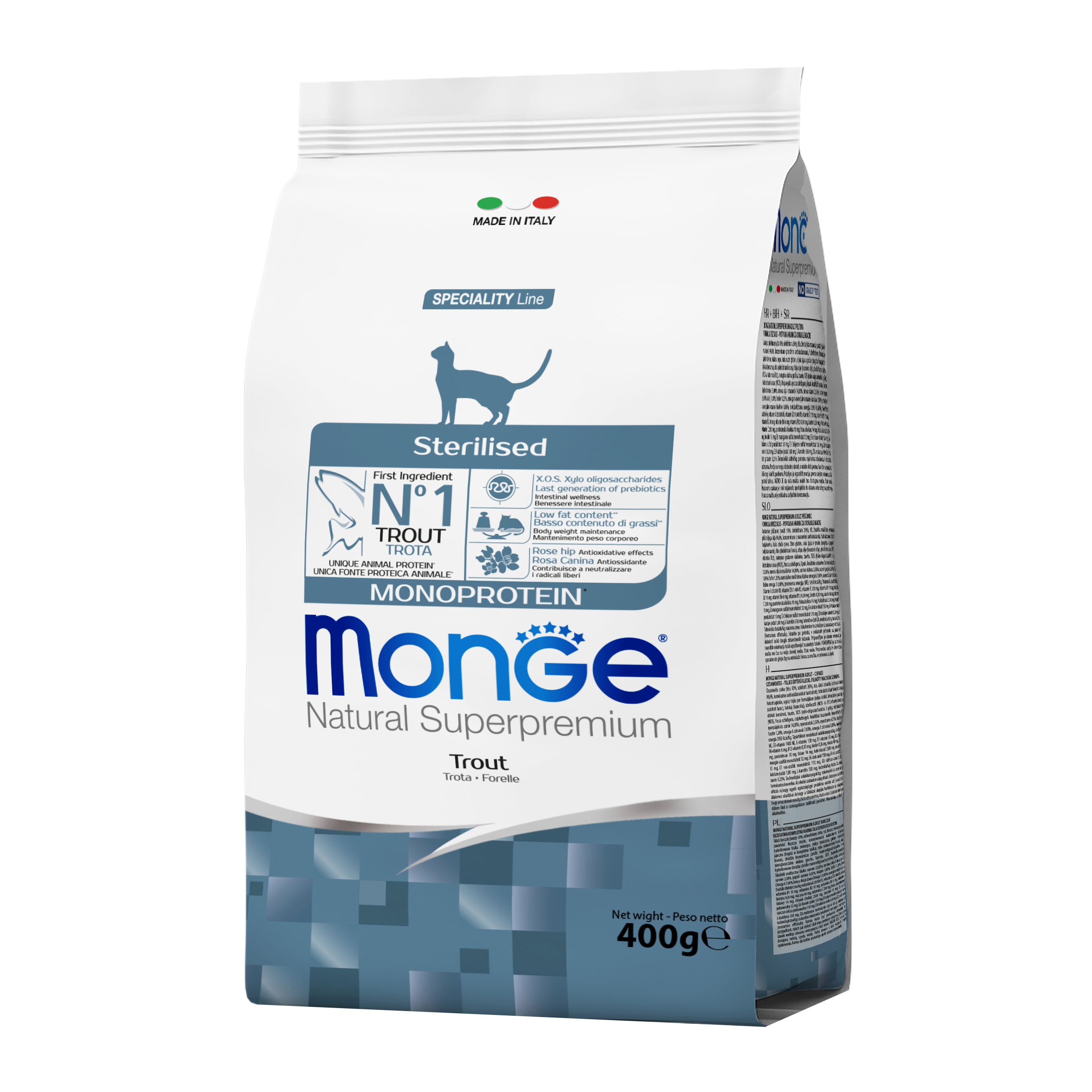 Monge Gatto Natural Superpremium Adulto Sterilizzato Trota 400 Gr