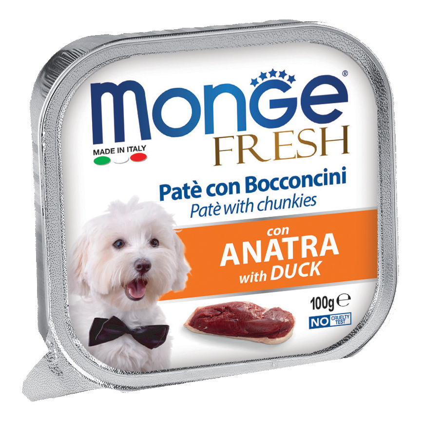 Monge Cane Fresh Vaschetta Adulto Anatra 100 Gr