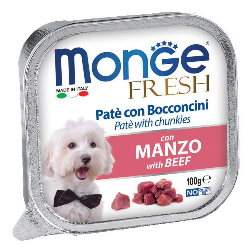 Monge Cane Fresh Vaschetta Adulto Manzo 100 Gr