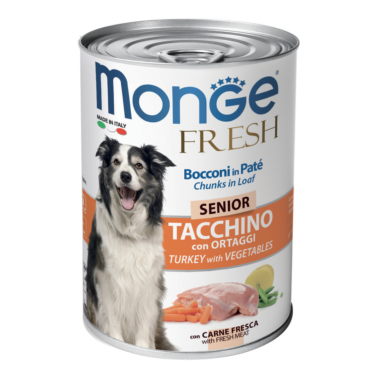 Monge Cane Fresh Lattina Senior Tacchino & Ortaggi 400 Gr