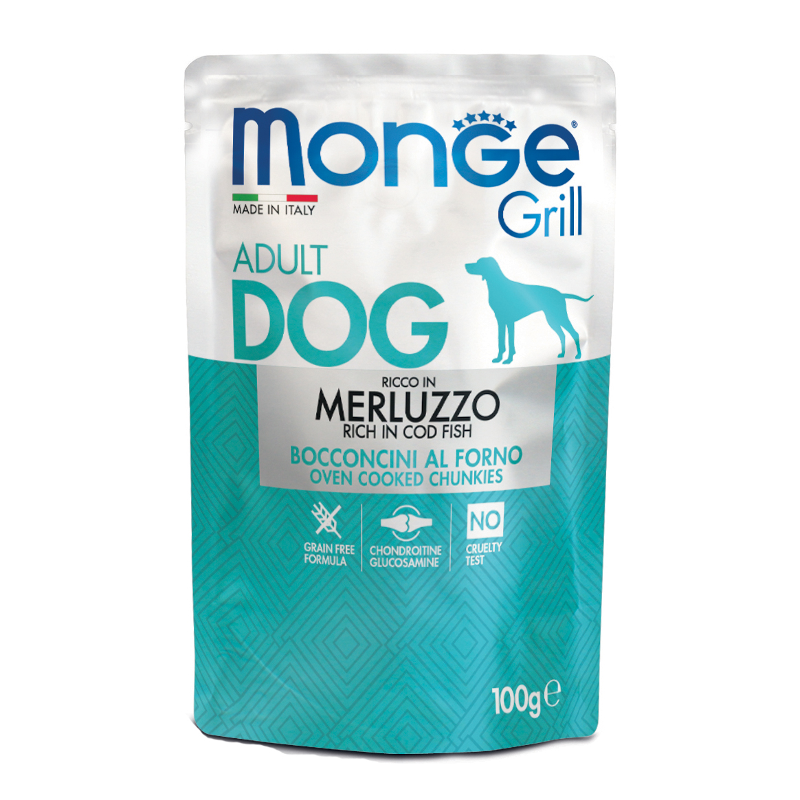 Monge Cane Grill Busta Adulto Merluzzo 100 Gr