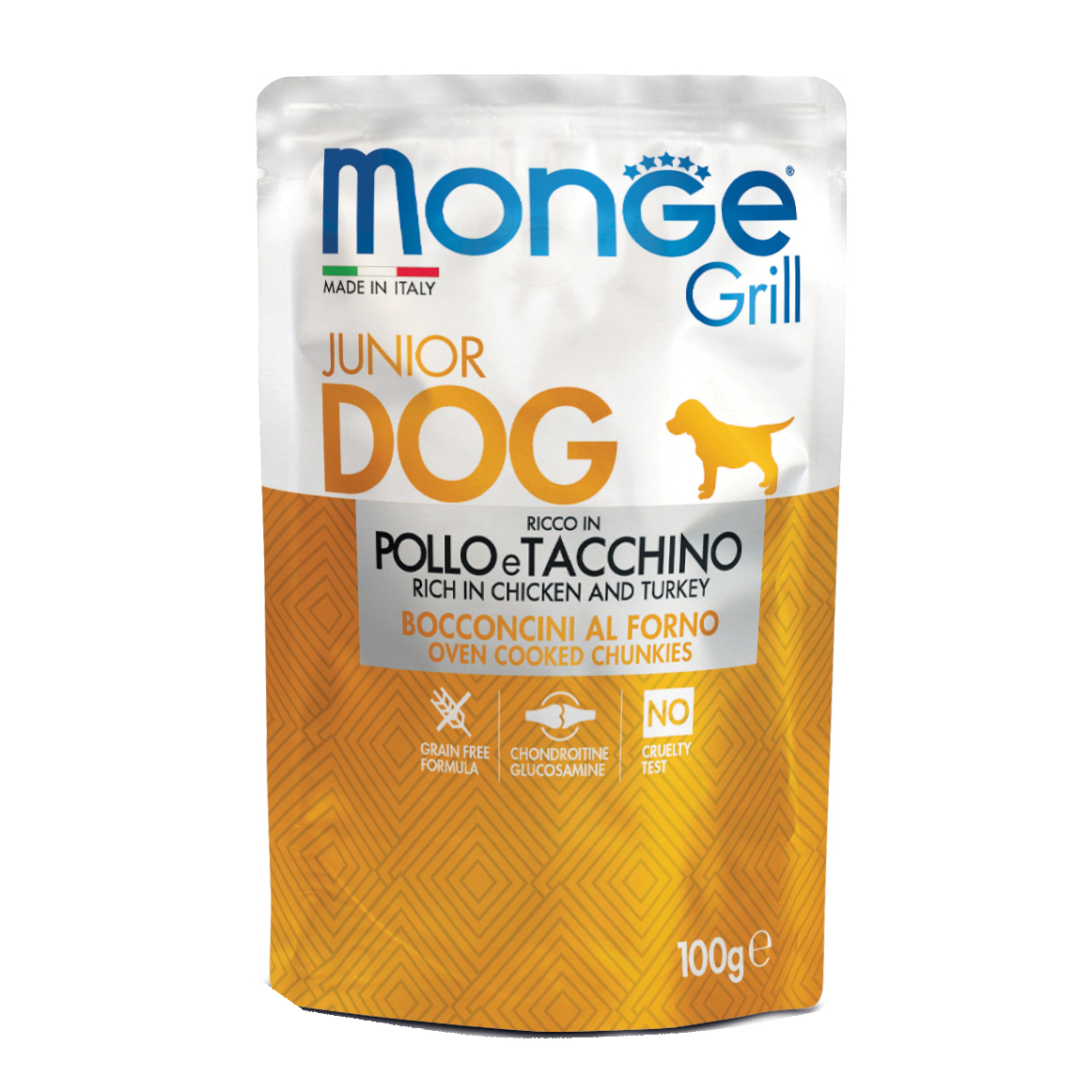 Monge Cane Grill Busta Junior Pollo & Tacchino 100 Gr