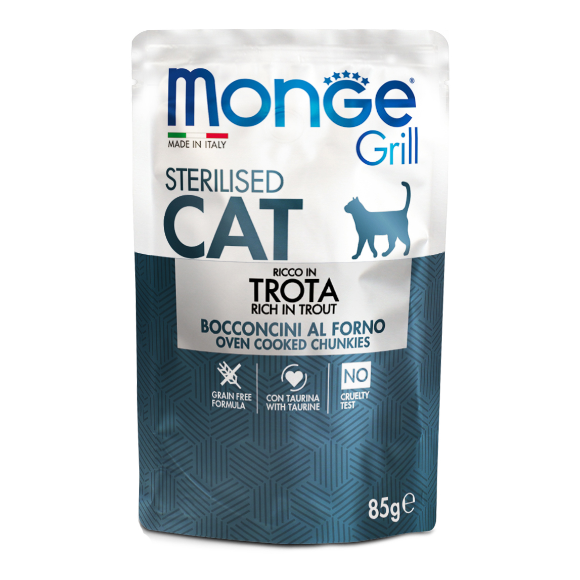 Monge Gatto Grill Busta Adulto Sterilizzato Trota 85 Gr