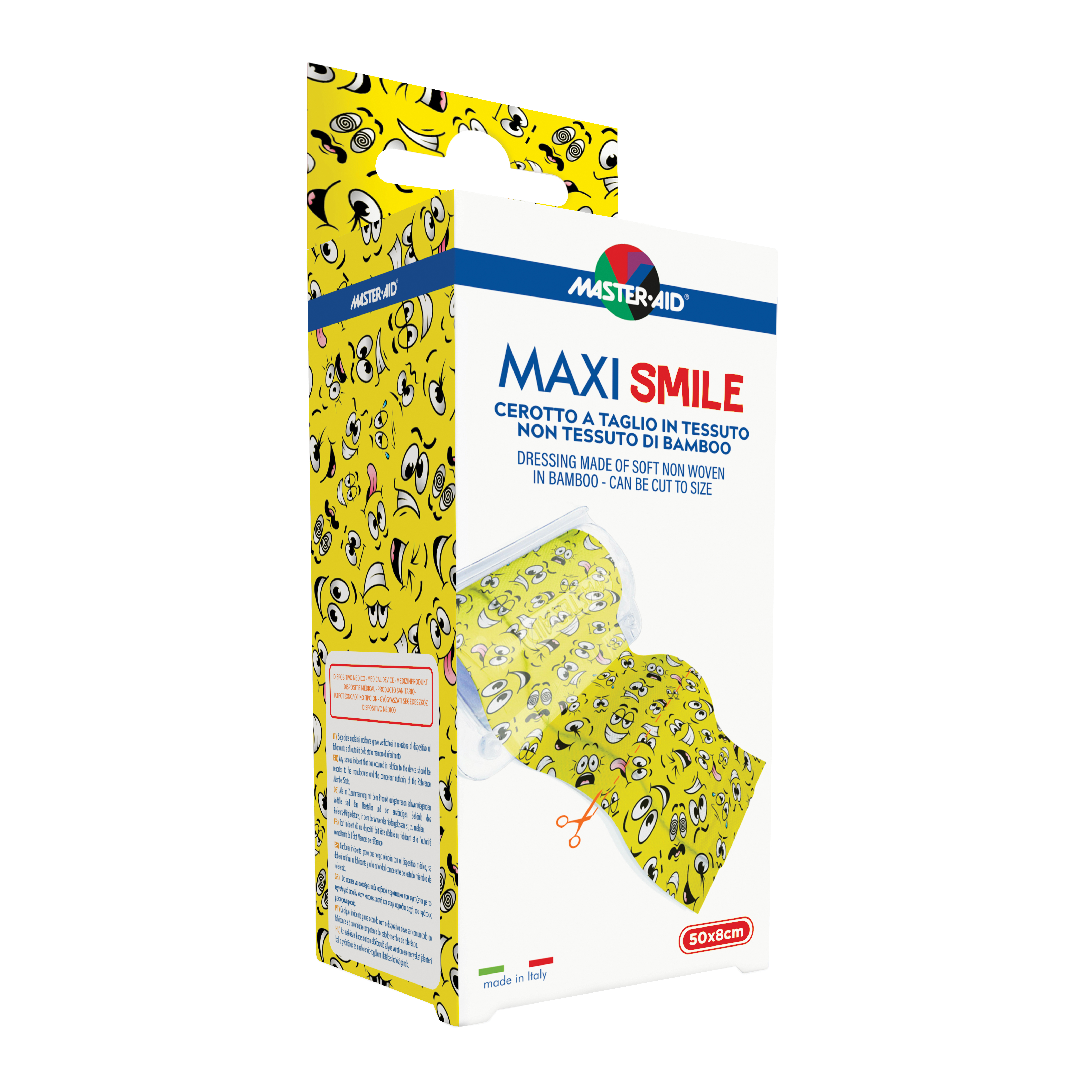 Cerotto a taglio master-aid maxi smile tnt 50 x 8 cm