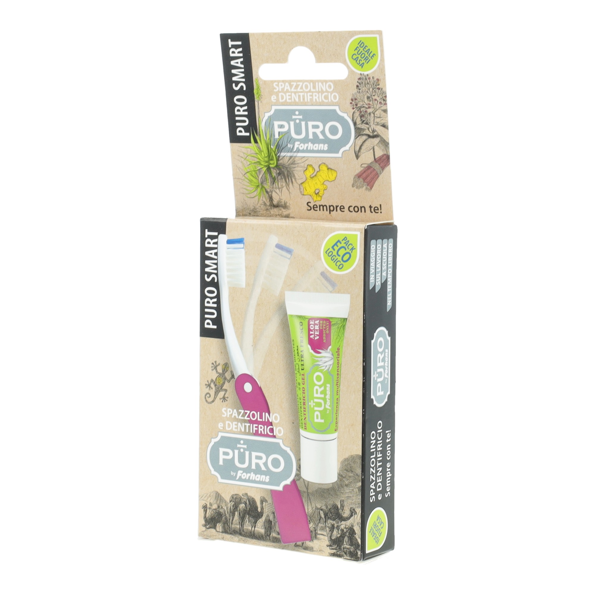 Puro smart spazzolino + dentifricio puro aloe 12 ml