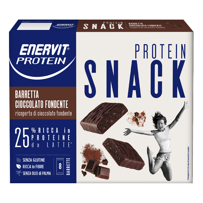 Enervit protein snack fondente 8 barrette 27 g