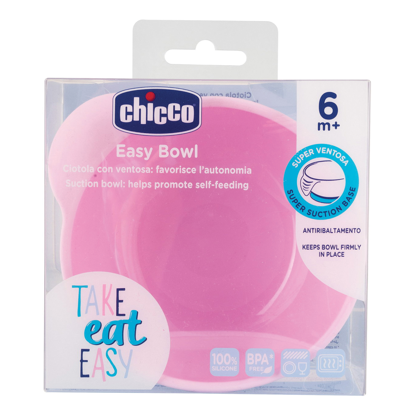 Chicco Ciotola Silicone Rosa