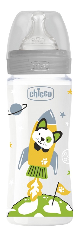 Chicco biberon wb col pp unisex da 330 ml veloce silicone