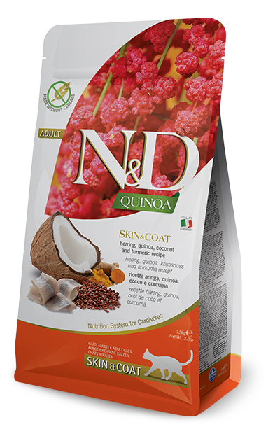 N&amp;d cat quinoa skin&amp;coat herring adult 5 kg