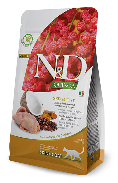 N&amp;d cat quinoa skin&amp;coat quail adult 5 kg