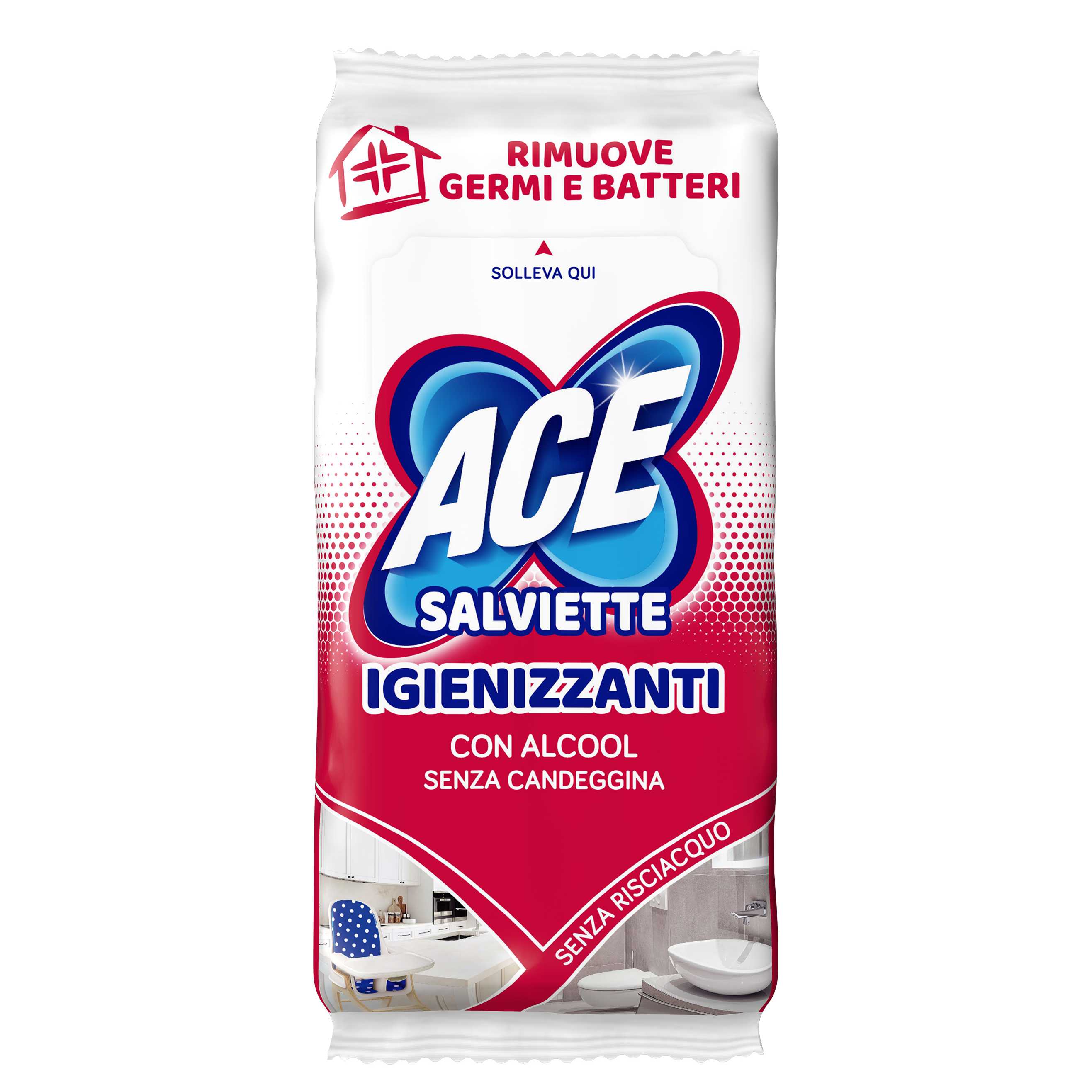 Ace salviette igienizzanti alcool 40 pezzi