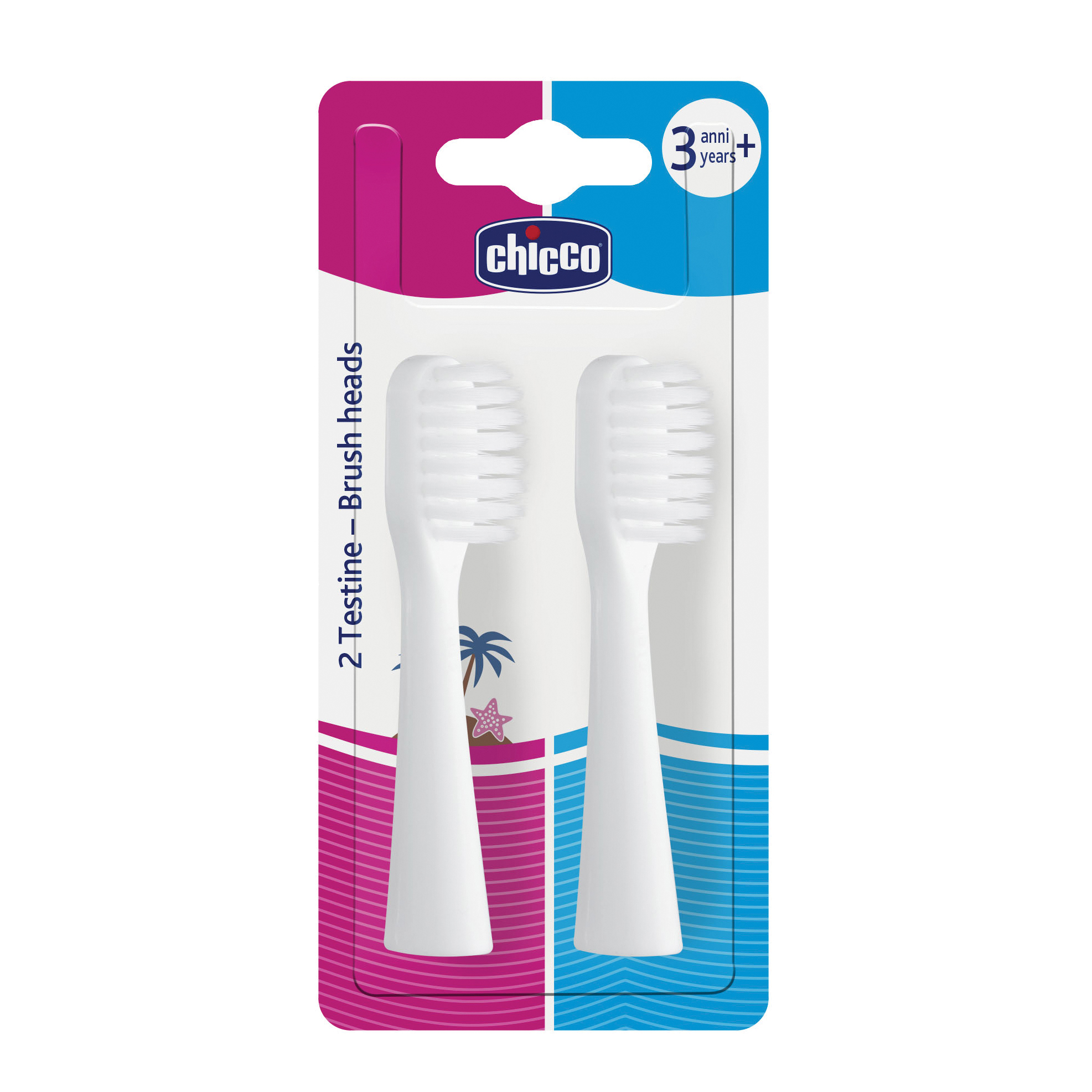 Chicco testine per spazzolini elettrici 2 pezzi