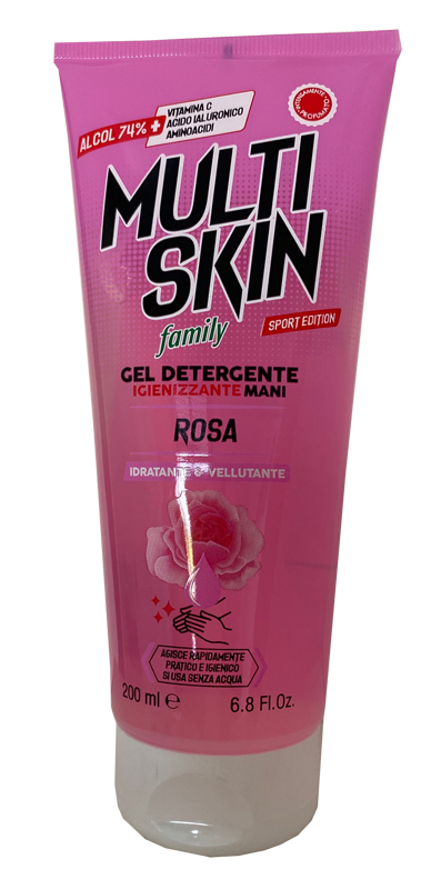 Multiskin family sport edition gel igienizzante rosa 200 ml