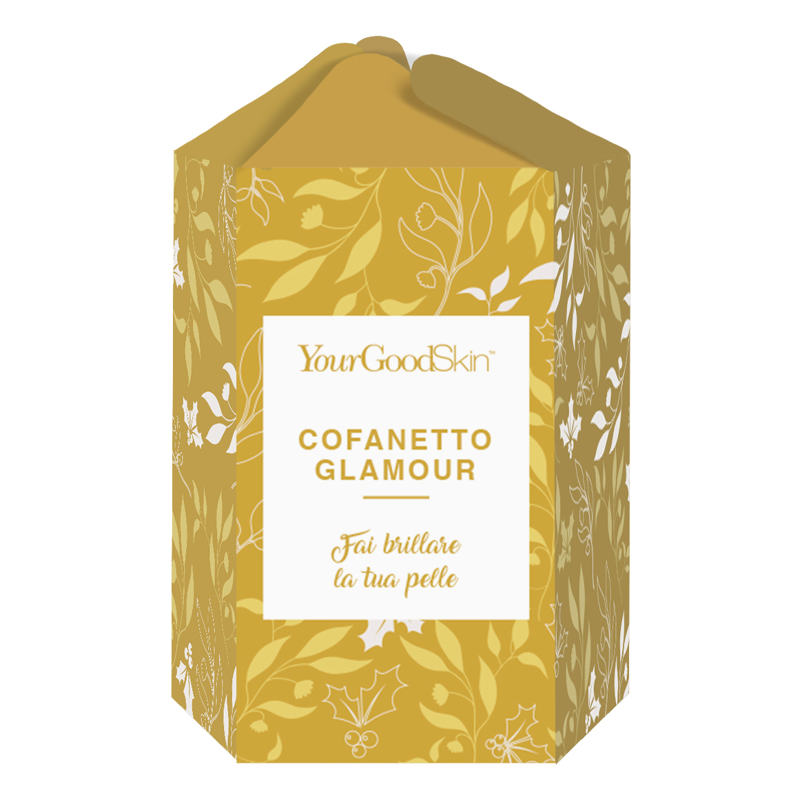 Ygs cofanetto natale glamour 1 detergente esfoliante illuminante 125 ml + 1 concentrato riequilibrante pelle 30 ml + 1 booster illuminante istantaneo 15 ml
