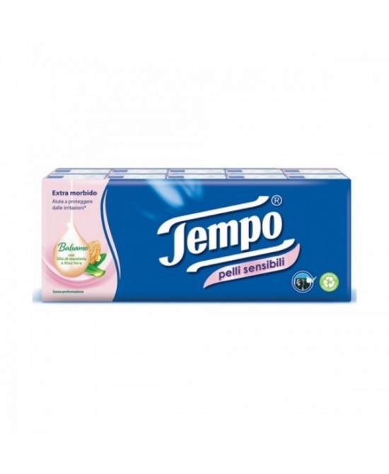 Tempo fazzoletti pelli sensibili 10x9 pezzi