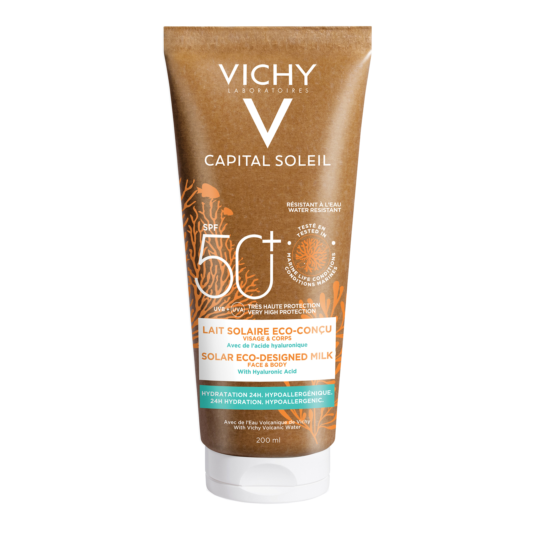 Capital soleil latte solare eco-sostenibile spf50+ 200 ml
