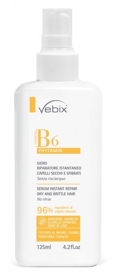 Vebix phytamin b6 siero capelli secchi sfibrati riparatore istantaneo 125 ml
