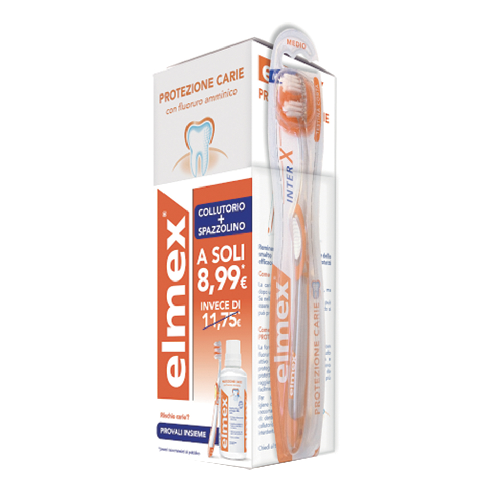 Special pack elmex protezione carie collutorio 400 ml + spazzolino
