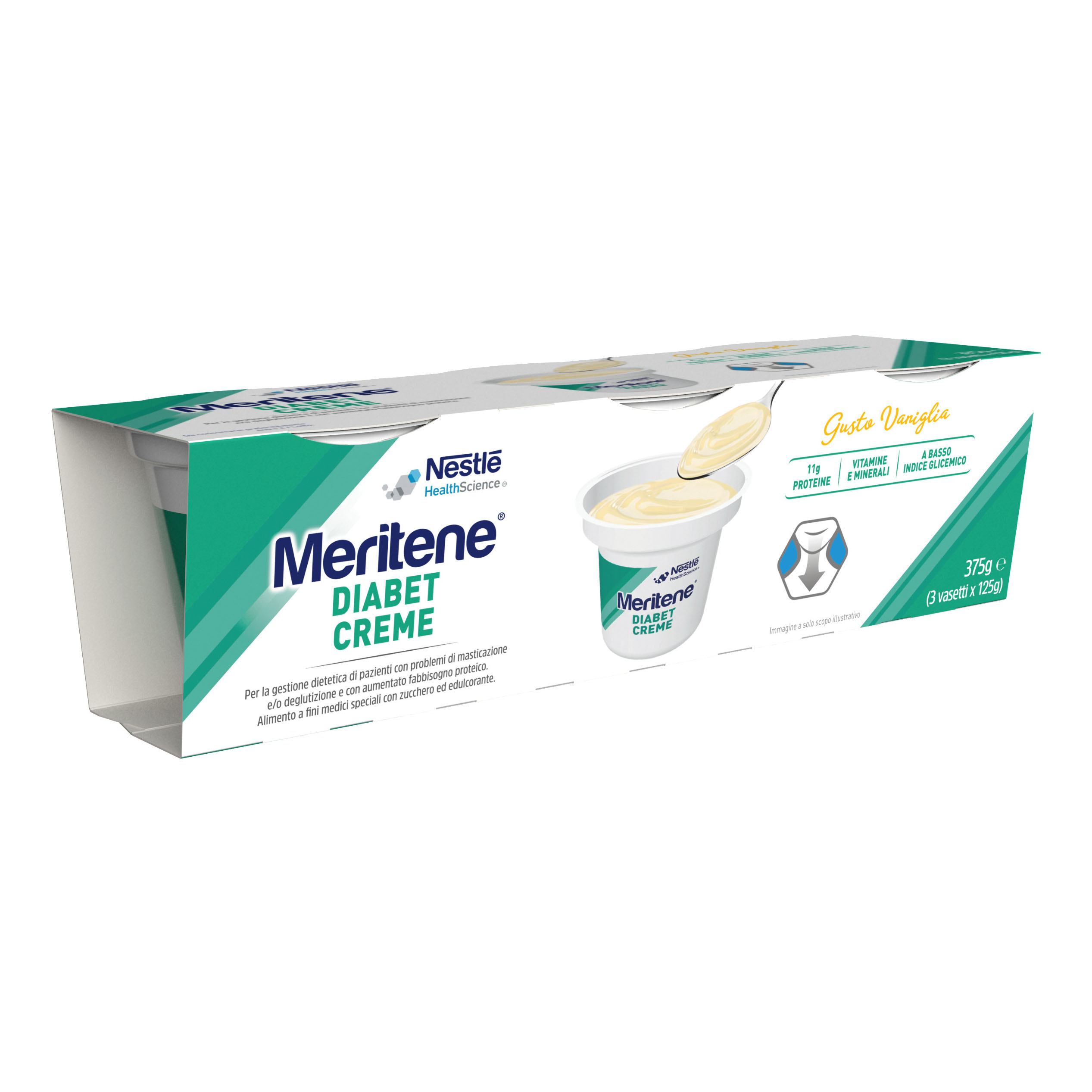 Meritene diabet creme vaniglia 3 x 125 g