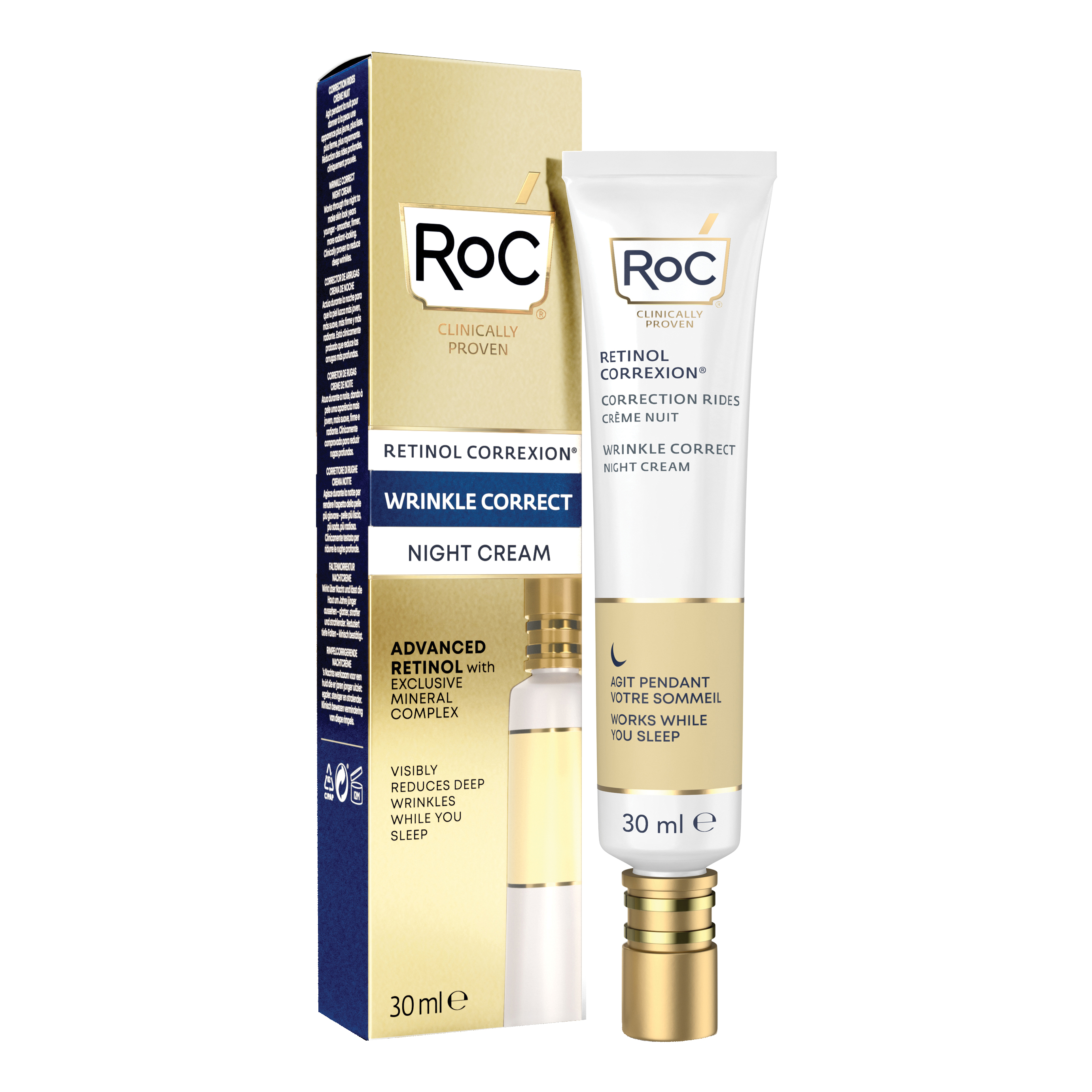 Roc retinol correxion wrinkle correct crema viso notte 30 ml