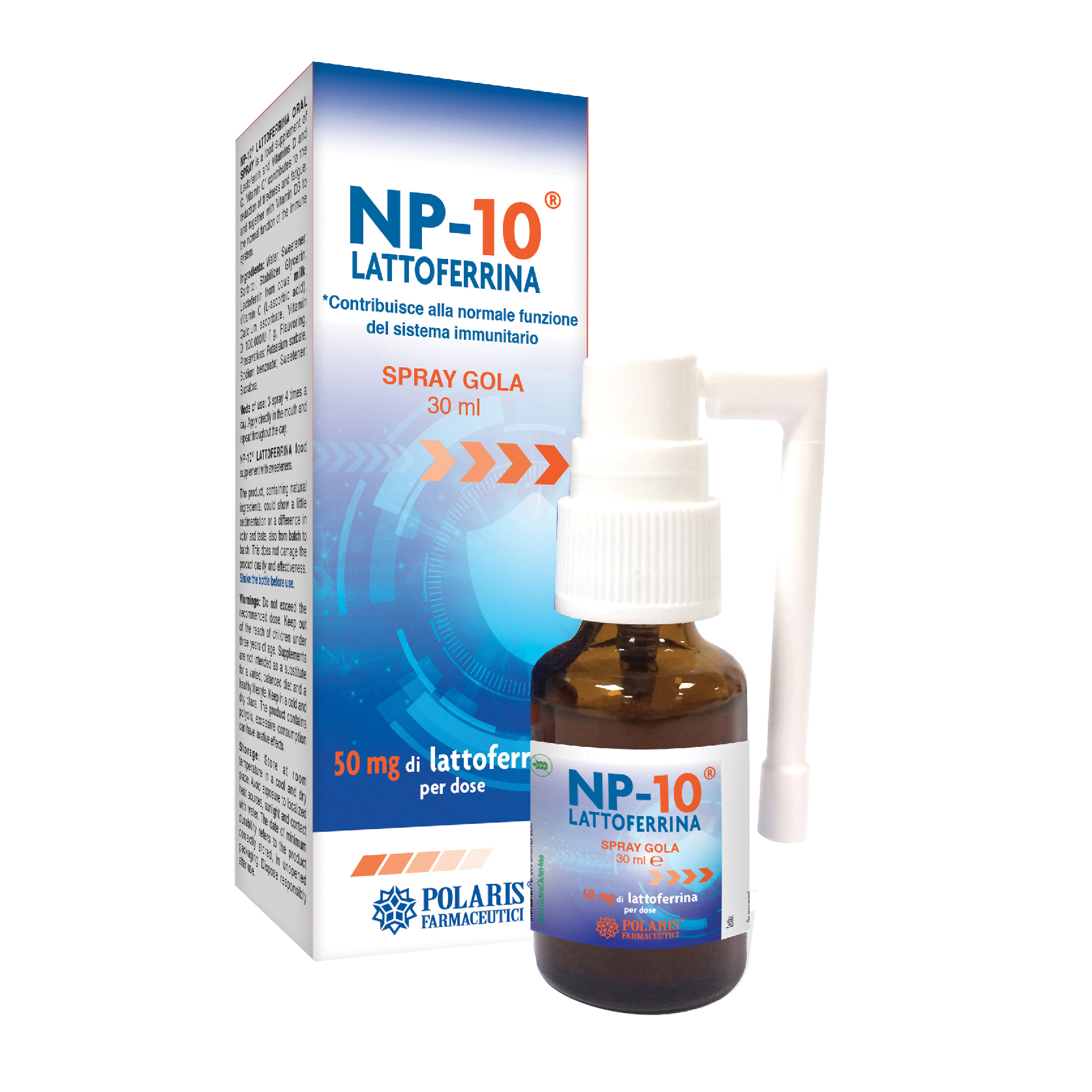 Np-10 lattoferrina spray gola 30 ml