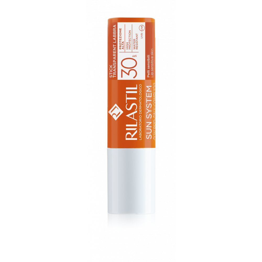 Rilastil Sun System Stick Trasparente SPF 30 Zone Sensibili Viso 4 ml