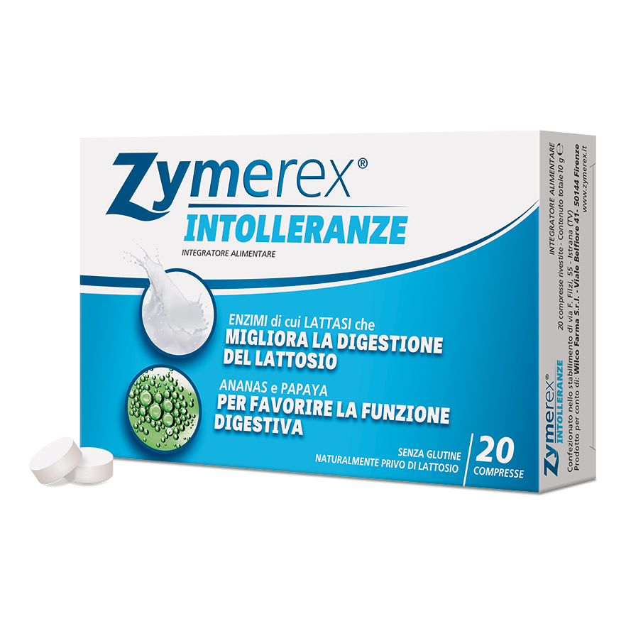 Zymerex Intolleranze Integratore Digestione Lattosio 20 Compresse