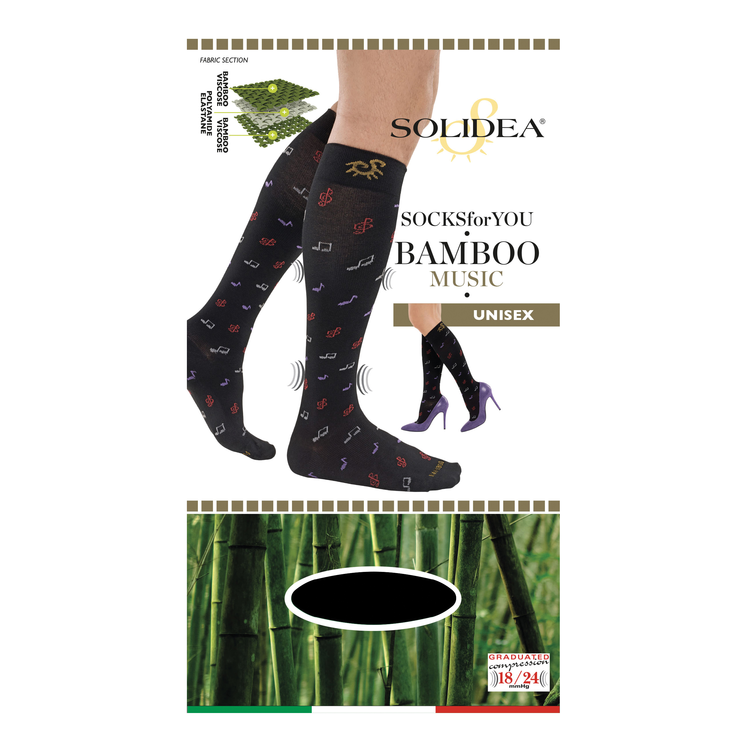 Socks for you bamboo music nero m