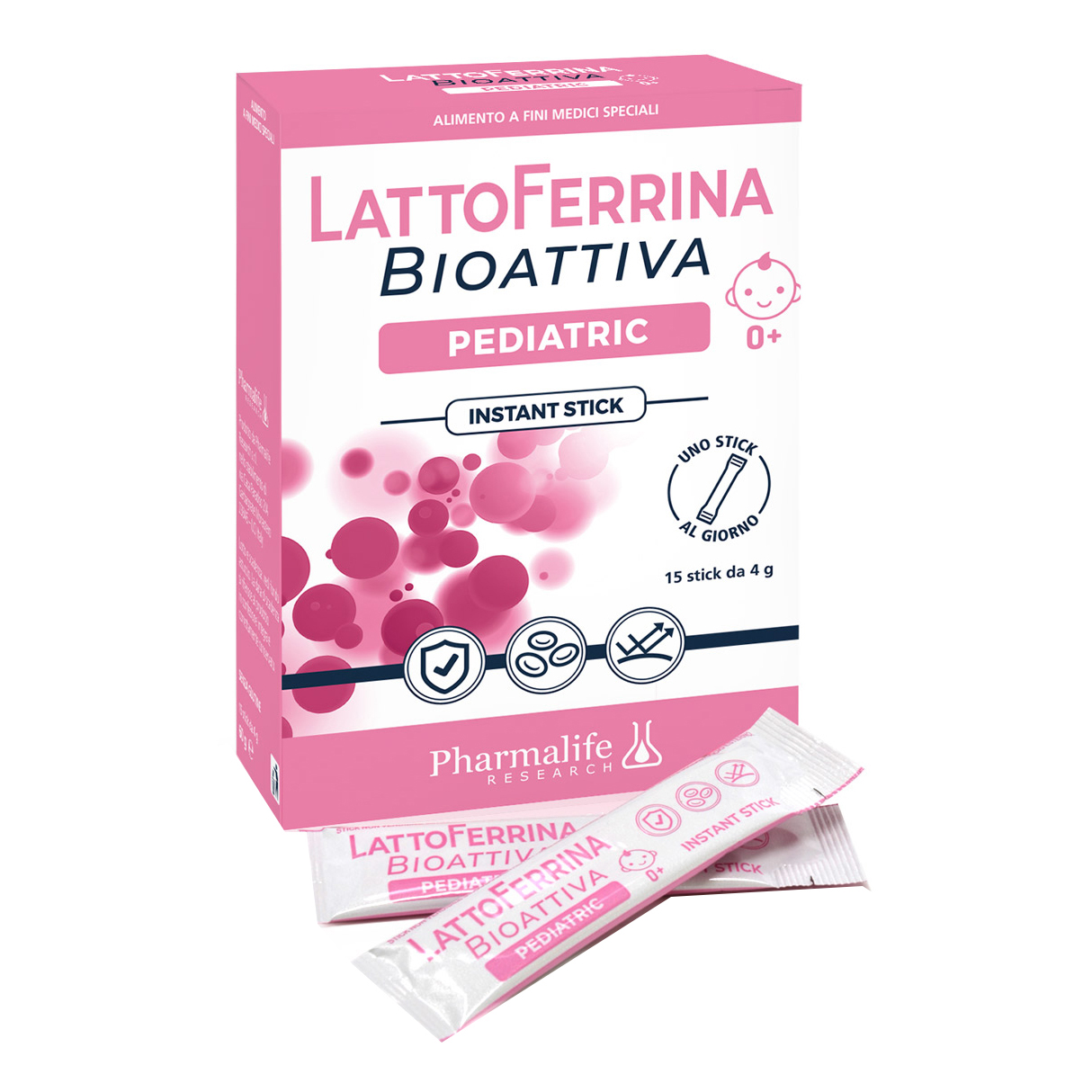 Lattoferrina bioattiva pediatric 15 stick 4 g