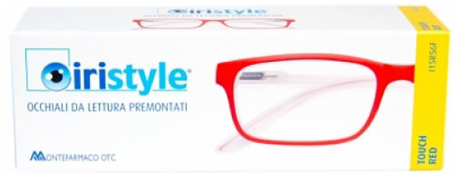 Occhiale da lettura premontato iristyle evo touch red 1,5