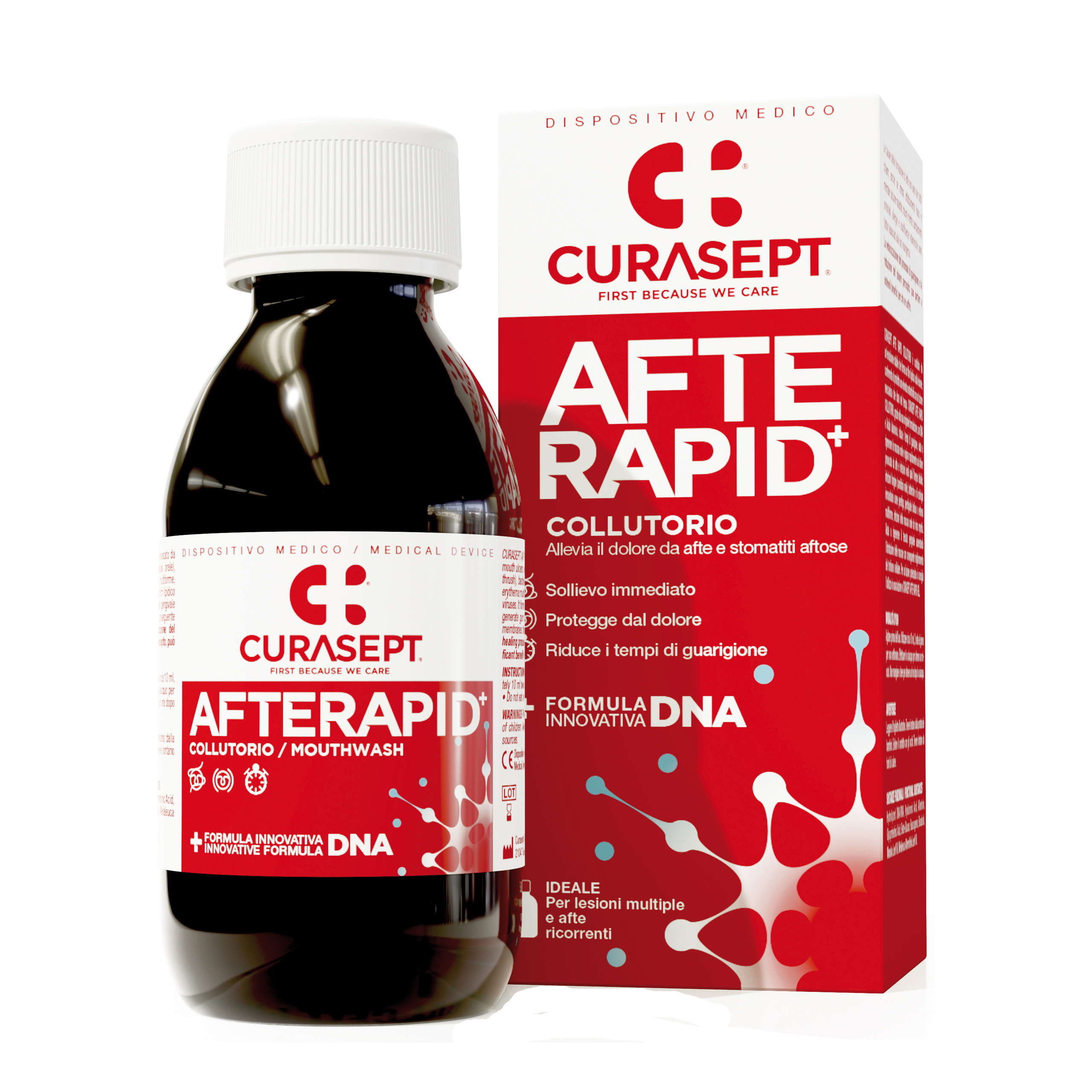 Curasept Collutorio Afte Rapid+ DNA 125 ml