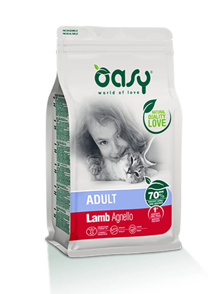Oasy Gatto Lifestage Adulto Agnello 300 Gr New Pack