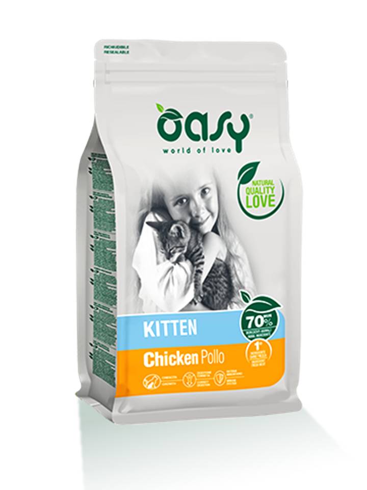 Oasy Gatto Lifestage Kitten Pollo 7,5 Kg New Pack
