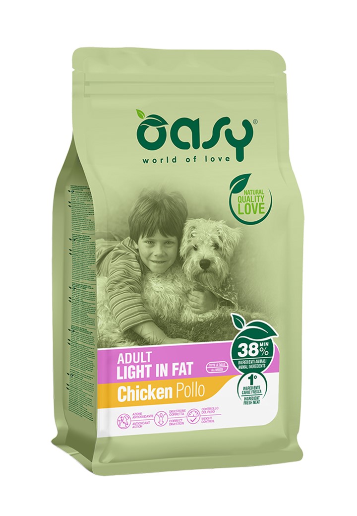 Oasy Cane Lifestage Adulto Light In Fat Pollo 3 Kg New Pack