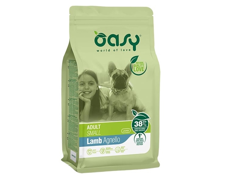 Oasy Cane Lifestage Adulto Small Agnello 1 Kg New Pack