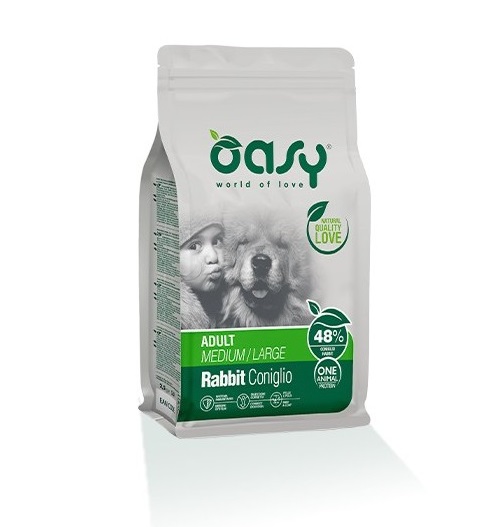 Oasy Cane Oap Adulto Medium&amp;Large Coniglio 2,5 Kg New Pack